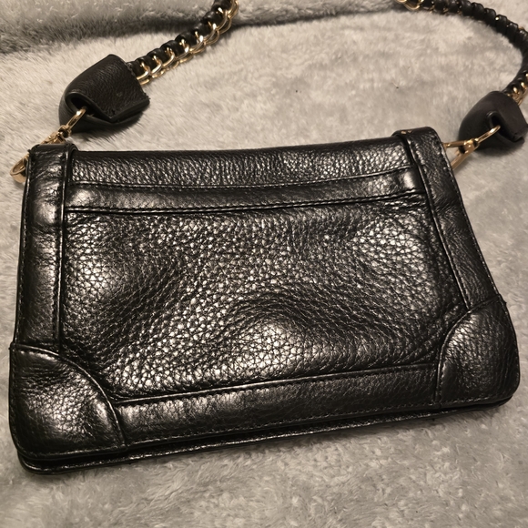 Black Leather Crossbody Bag With Dustbag - Picture 5 of 9